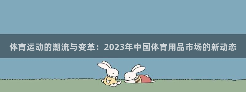 杏鑫4注册：体育运动的潮流与变革：2023年中国体育用品市场的新动态